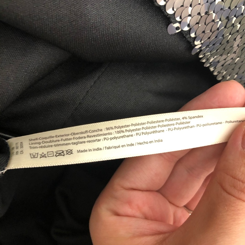 Free People Camo Skinny Sequin Mini Skirt Green Festive Cocktail Party NWT - Picture 11 of 11